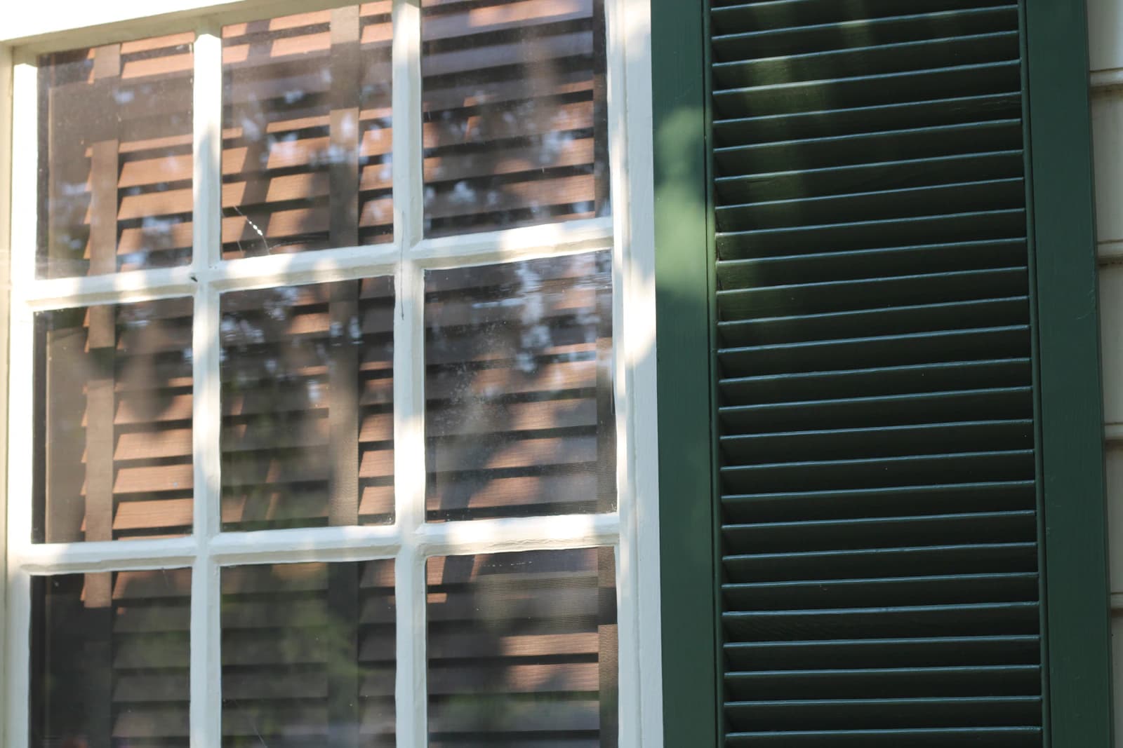 Window with shutters and interior blinds — typical of the Pasadena jobs AAA Shutter Repair handles on site